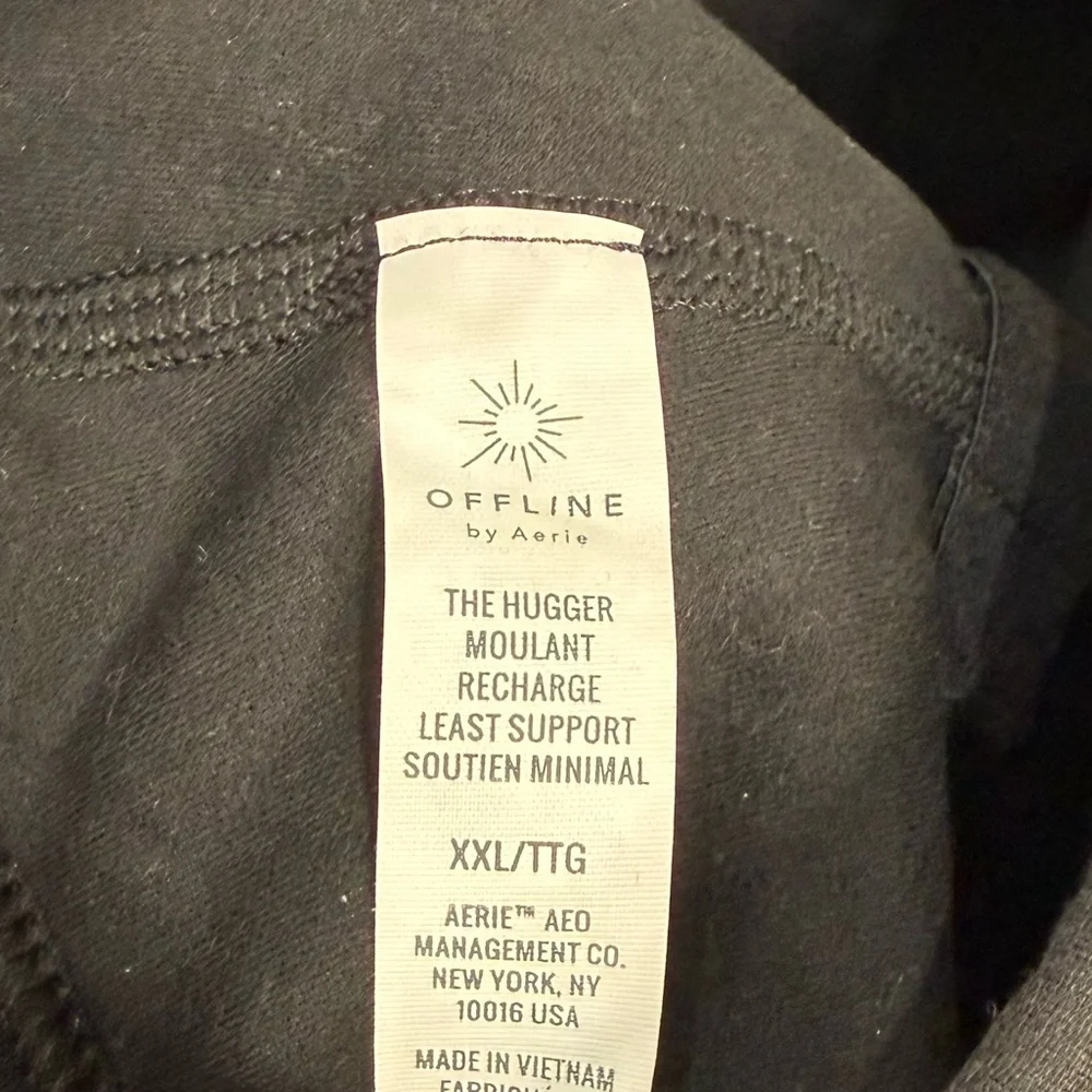 Aerie Black Lightweight Sports Bra - Picture 6 of 7
